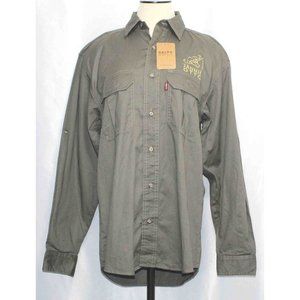 Jannie Otto Safaris Africa Button Embroidered Olive Vented Shirt Womens Size‎ Sm
